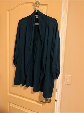 Ricki's Teal Open-Front Draped Cardigan XL